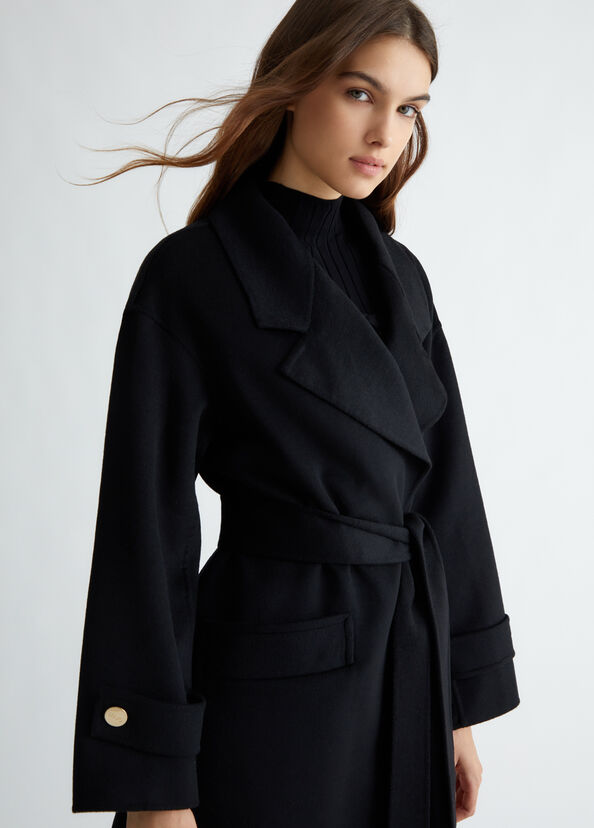 Liu Jo Cappotto in misto lana con cintura Offerte