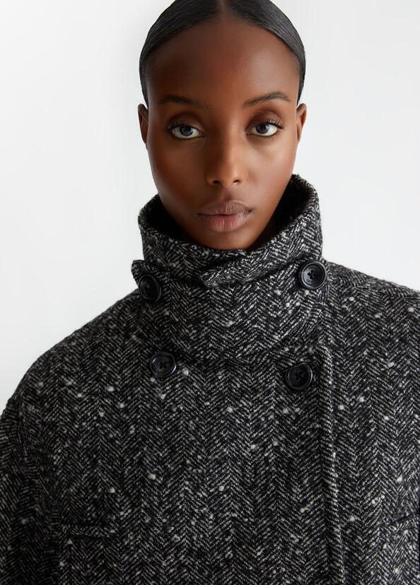 Liu Jo Cappotto doppiopetto in misto lana bouclé Hotsell