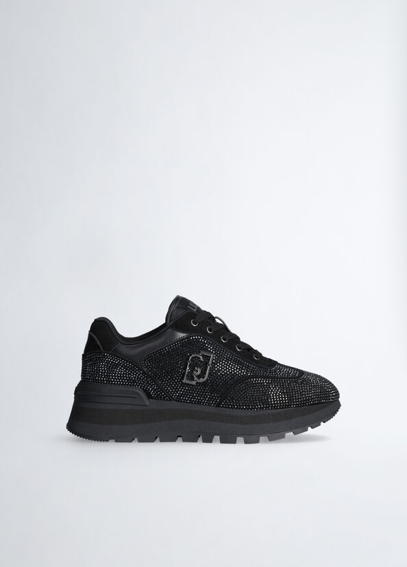Liu Jo Sneakers nere full strass Soddisfazione Garantita
