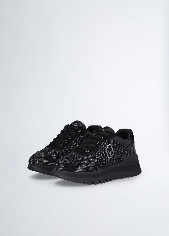 Liu Jo Sneakers nere full strass Soddisfazione Garantita