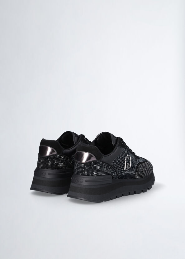 Liu Jo Sneakers nere full strass Soddisfazione Garantita