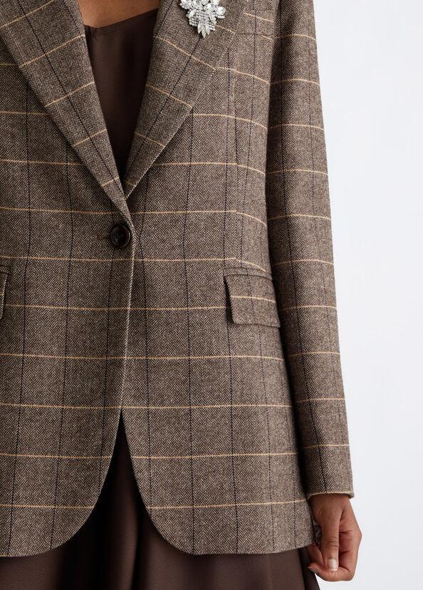 Liu Jo Blazer check con spilla gioiello Novità