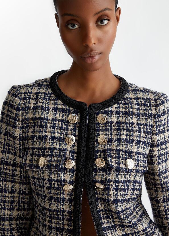 Liu Jo Giacca bouclé check Sconto
