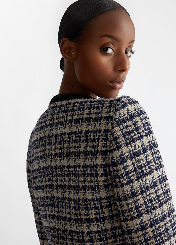Liu Jo Giacca bouclé check Sconto