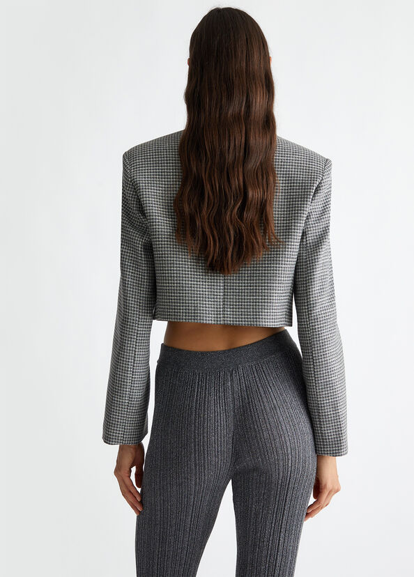 Liu Jo Blazer cropped check Hotsell