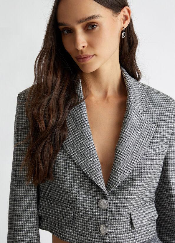 Liu Jo Blazer cropped check Hotsell