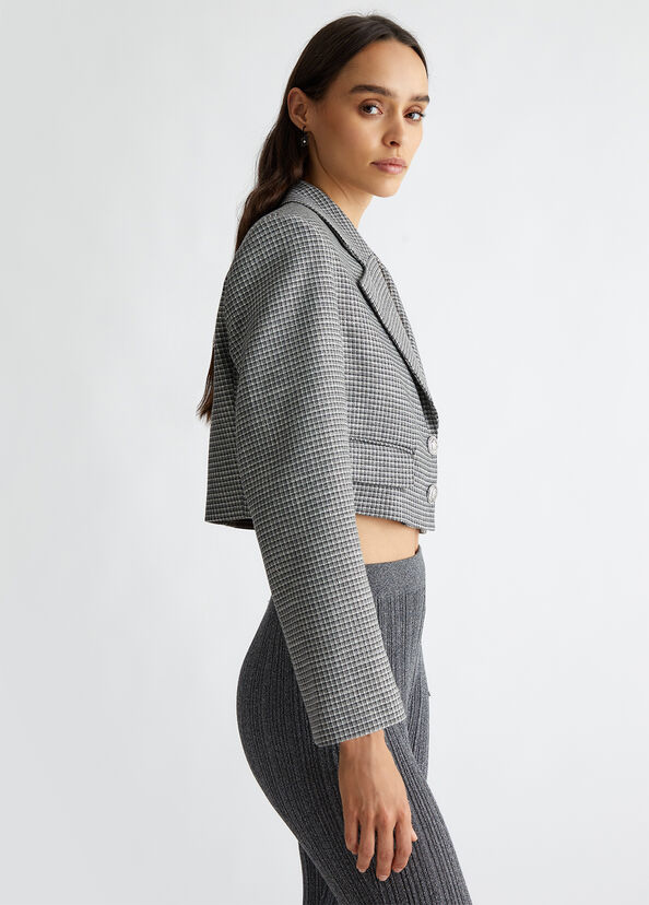 Liu Jo Blazer cropped check Hotsell
