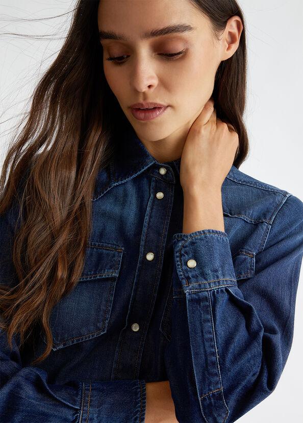 Liu Jo Camicia in denim Saldi Di Fabbrica