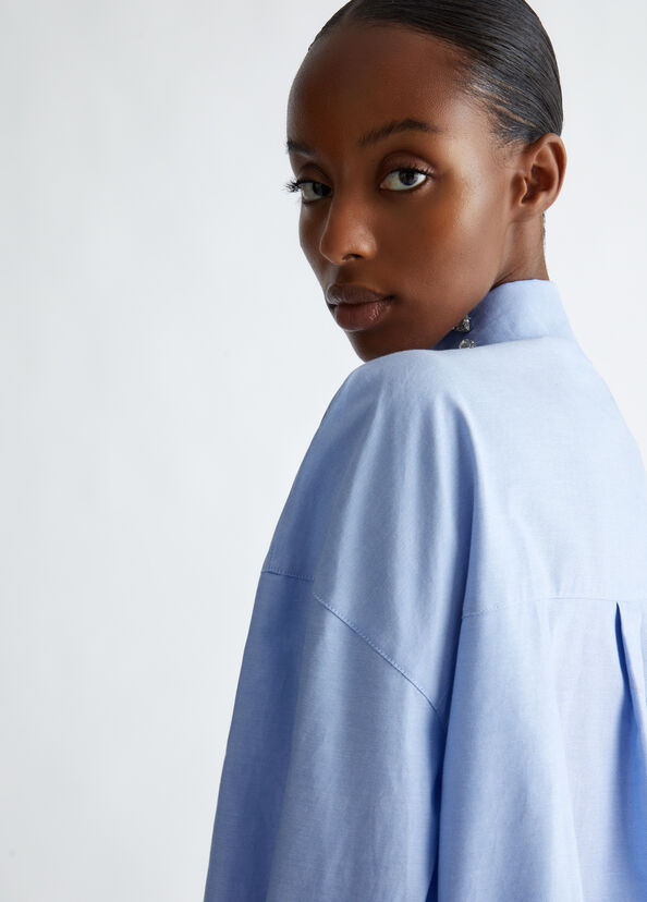 Liu Jo Camicia in cotone con strass In Saldo