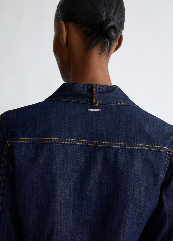 Liu Jo Camicia in denim con fiocco Vendita