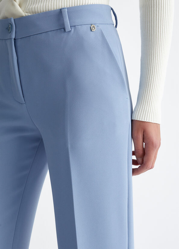 Liu Jo Pantaloni flare in crêpe Consegna Veloce