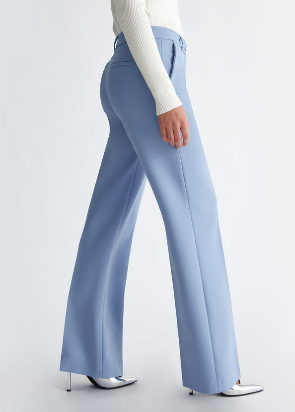 Liu Jo Pantaloni flare in crêpe Consegna Veloce