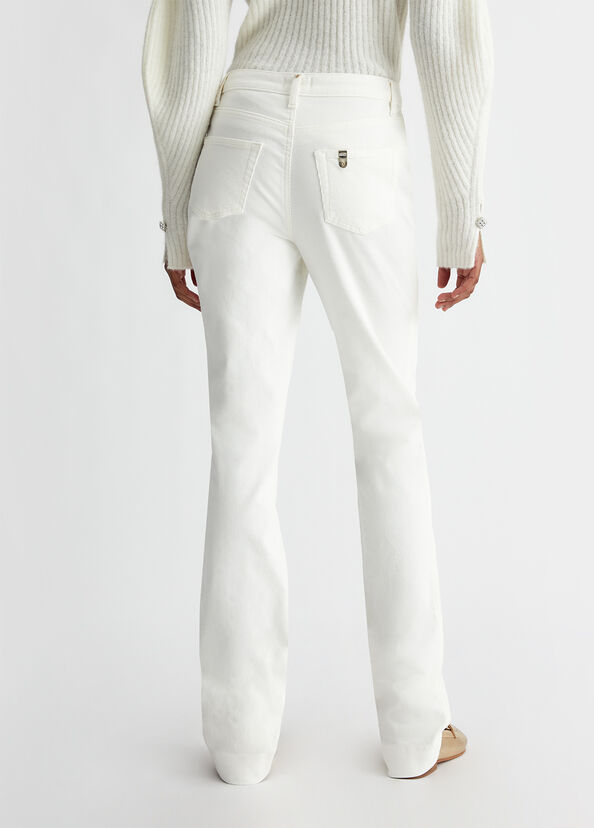 Liu Jo Pantaloni straight in velluto Promozione Limitata