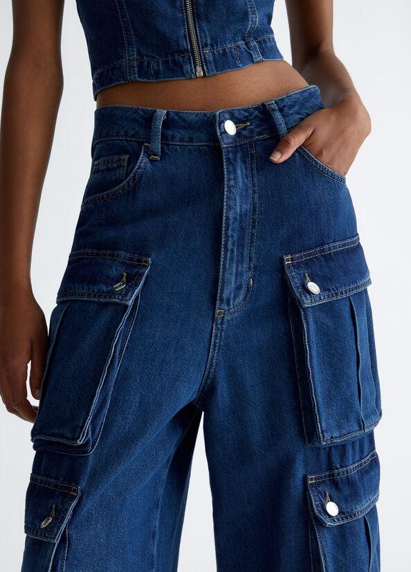 Liu Jo Jeans cargo in cotone stretch Fino Al -60%