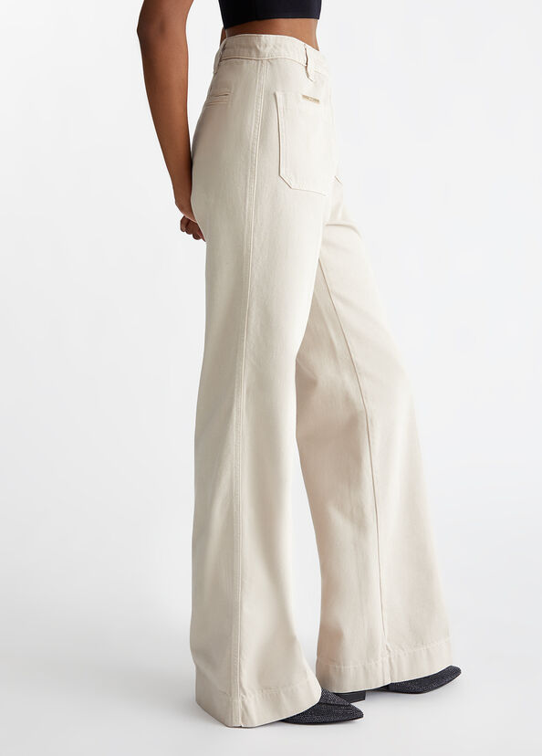 Liu Jo Pantaloni straight in cotone Shopping Online
