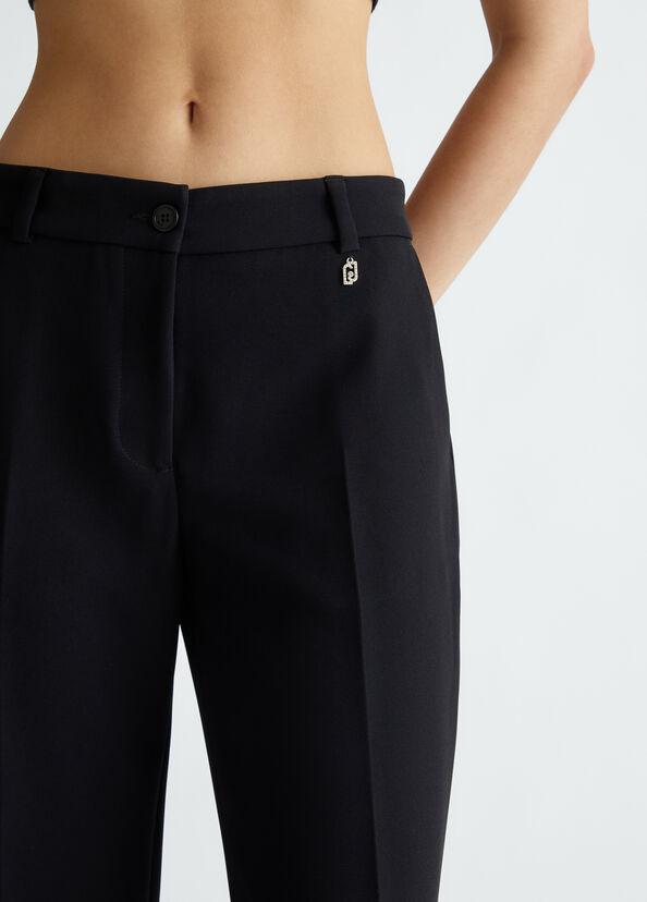 Liu Jo Pantaloni flare in crêpe Presa