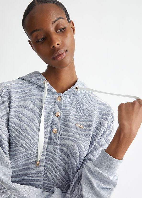 Liu Jo Felpa jacquard con cappuccio 2025