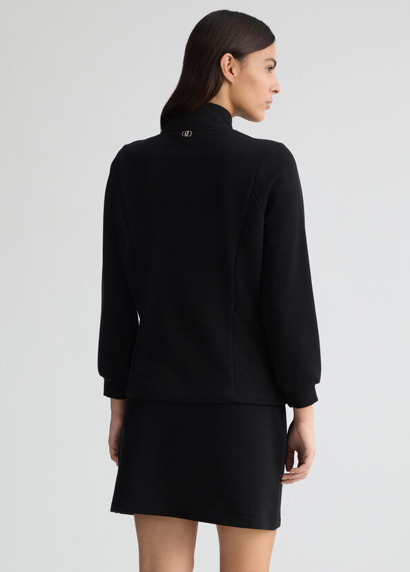 Liu Jo Felpa con zip e strass Promozione Limitata