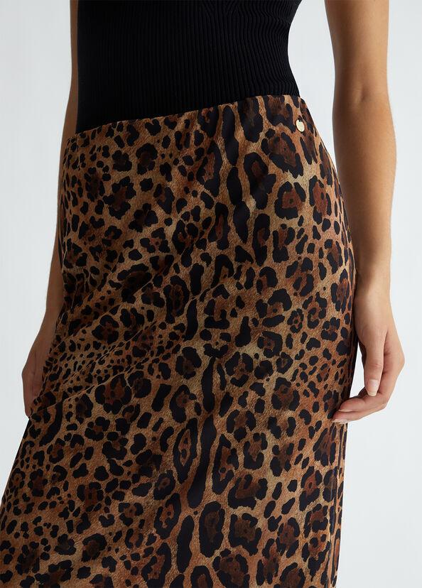 Liu Jo Gonna midi in tulle animalier Sottocosto