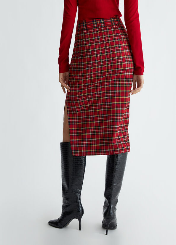 Liu Jo Gonna longuette in tartan Saldi Di Fabbrica