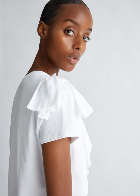 Liu Jo T-shirt con rouches Consegna Veloce