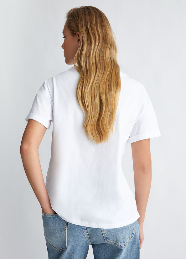 Liu Jo T-shirt con stampa e applicazioni Affare Del Giorno