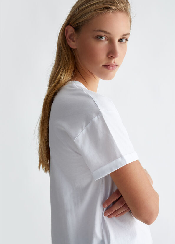 Liu Jo T-shirt con stampa e applicazioni Affare Del Giorno