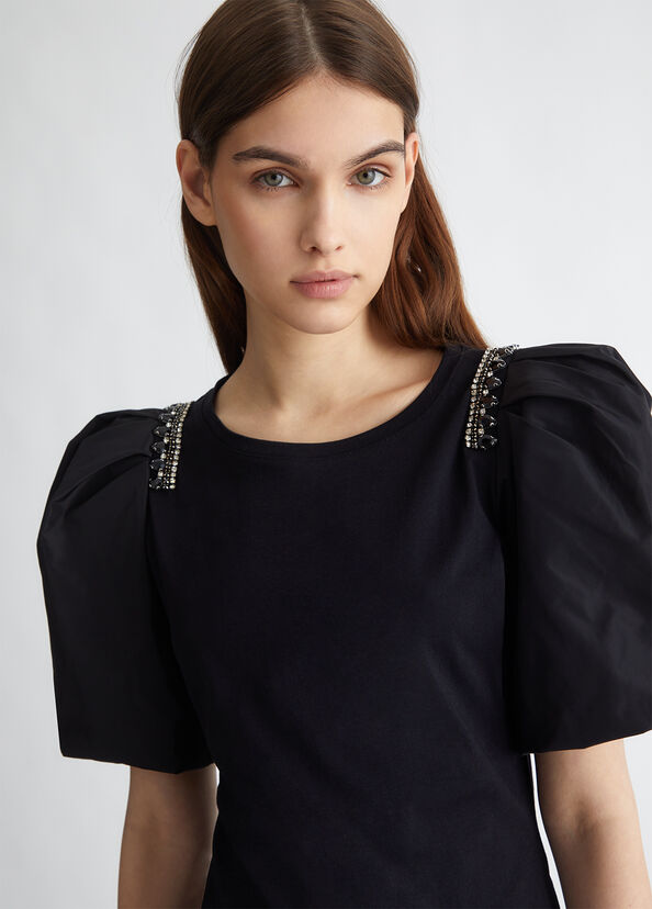 Liu Jo T-shirt in jersey con strass Sottocosto
