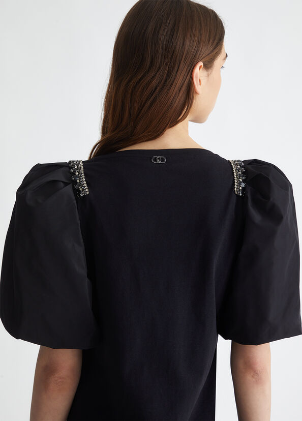 Liu Jo T-shirt in jersey con strass Sottocosto