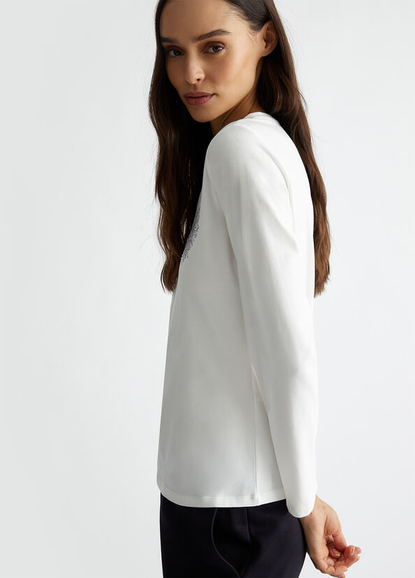 Liu Jo T-shirt con cuore e strass Novità