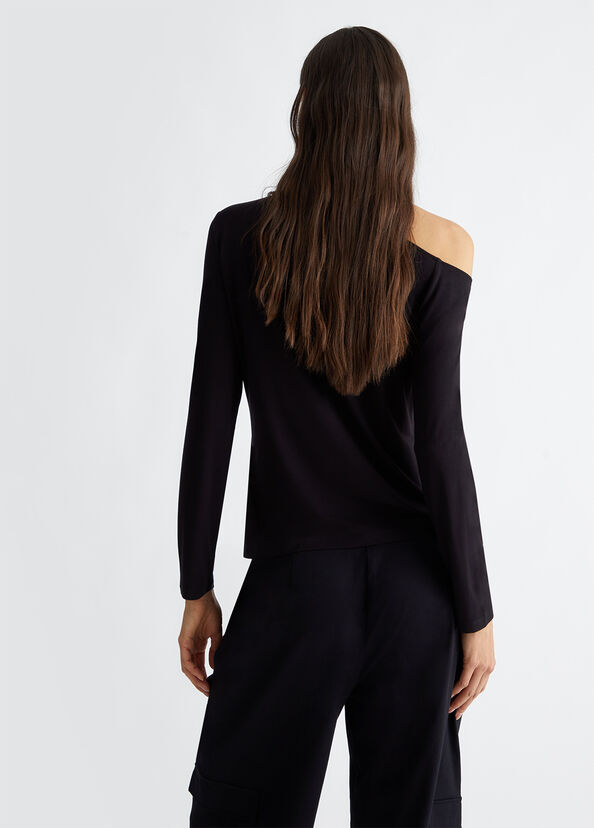 Liu Jo T-shirt con logo e strass Presa