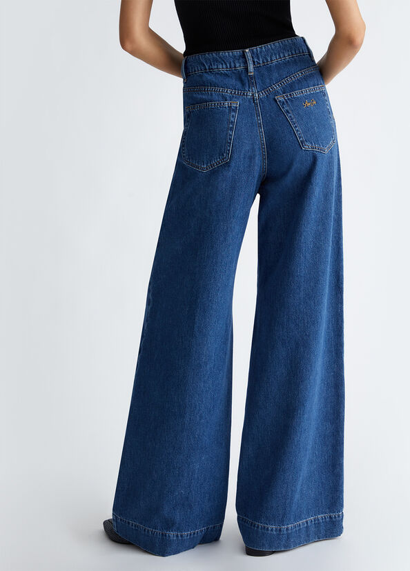 Liu Jo Jeans flare in cotone In Vendita