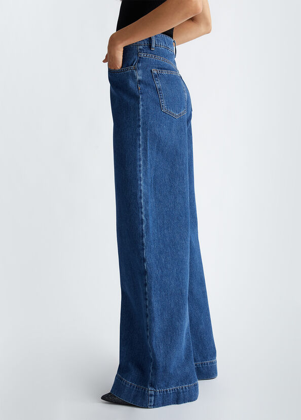 Liu Jo Jeans flare in cotone In Vendita