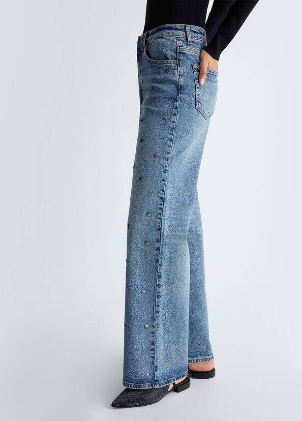 Liu Jo Jeans flare con borchie Nuova