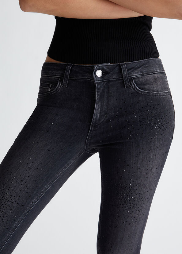 Liu Jo Jeans skinny bottom up con strass Pezzi Unici