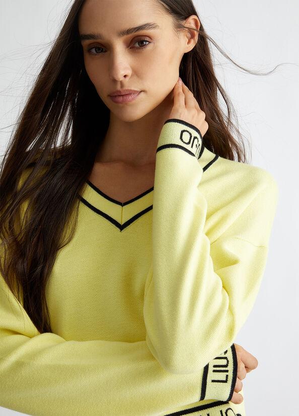 Liu Jo Maglia in misto seta con logo Fino Al -60%