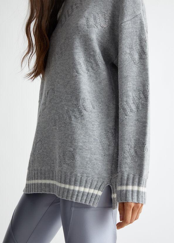 Liu Jo Maglia in misto lana con logo Outlet