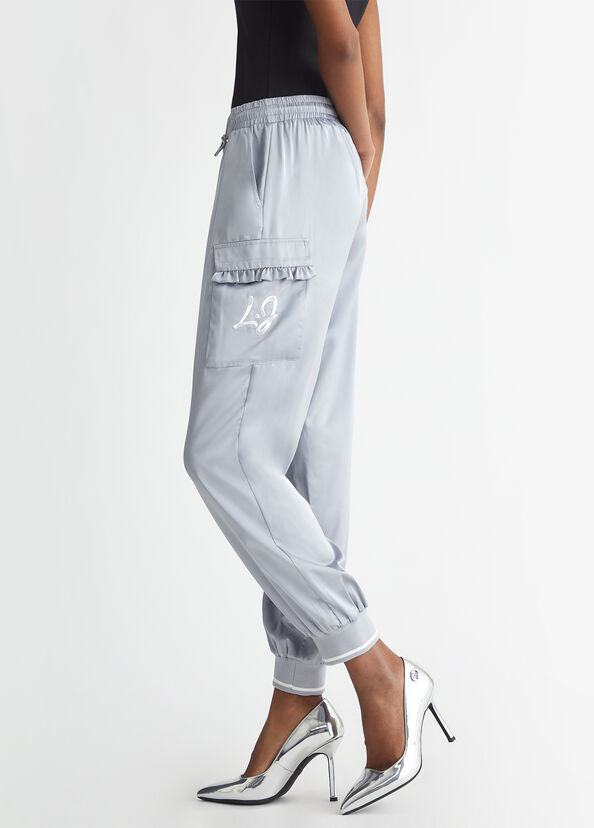 Liu Jo Pantaloni jogging in raso Vendita Calda