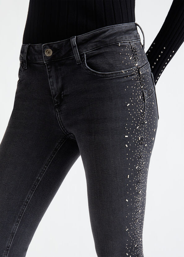 Liu Jo Jeans skinny bottom up con strass 2025