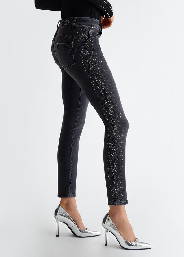 Liu Jo Jeans skinny bottom up con strass 2025