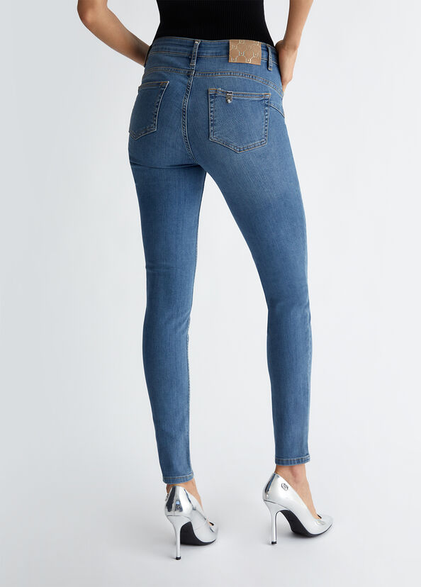 Liu Jo Jeans skinny bottom up a vita alta Qualità