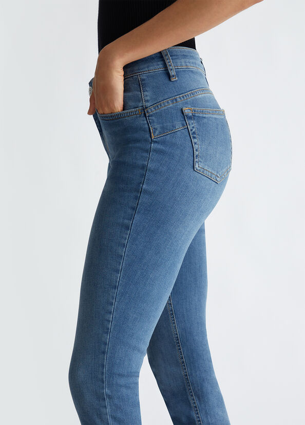 Liu Jo Jeans skinny bottom up a vita alta Qualità