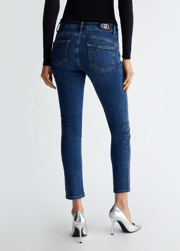 Liu Jo Jeans skinny bottom up con strass Pezzi Unici