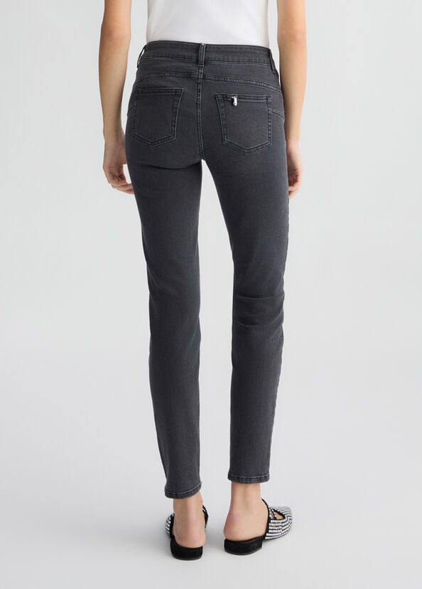 Liu Jo Jeans skinny grigio con strass Fino Al -60%