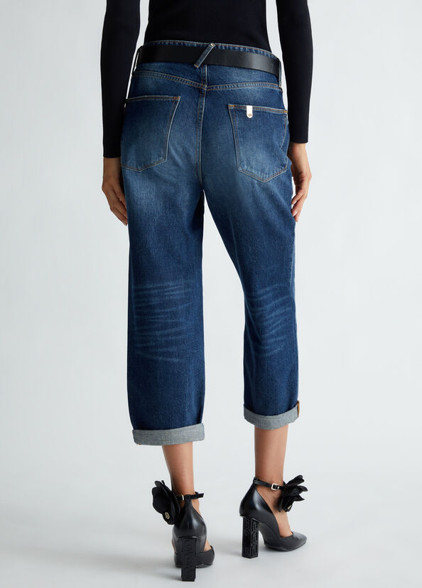 Liu Jo Jeans boyfriend cropped Spedizione Gratuita