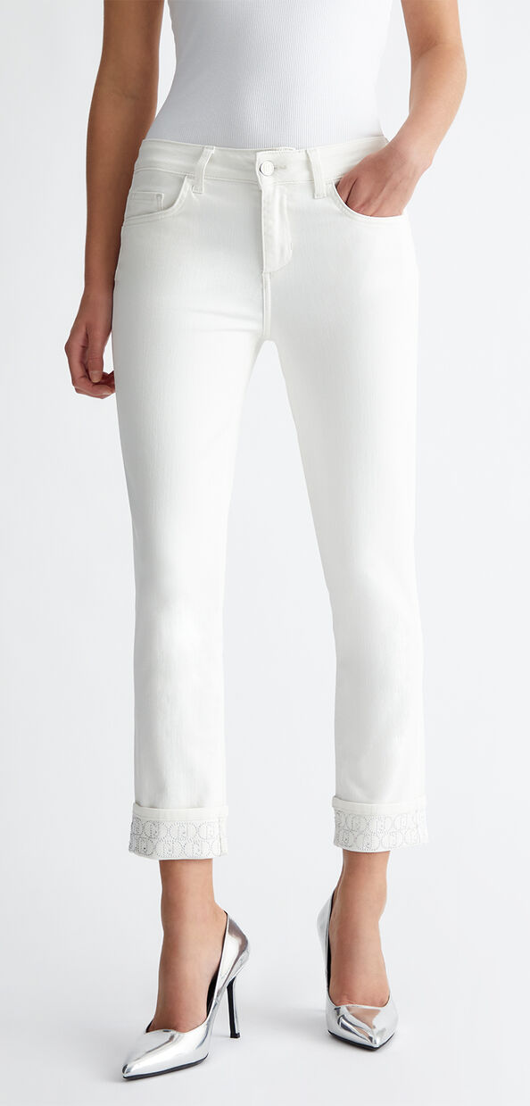Liu Jo Jeans cropped bottom up Sottocosto
