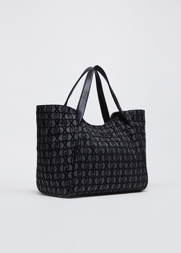 Liu Jo Shopping bag jacquard con logo Sconto
