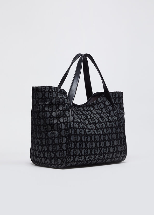 Liu Jo Shopping bag jacquard con logo Sconto