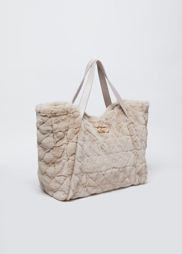 Liu Jo Shopping bag in pelliccia sintetica con pochette Outlet
