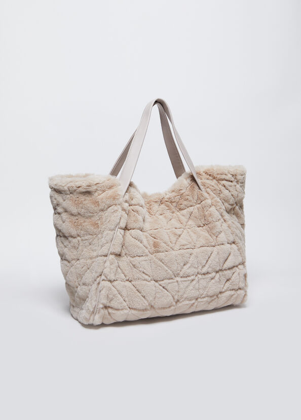 Liu Jo Shopping bag in pelliccia sintetica con pochette Outlet